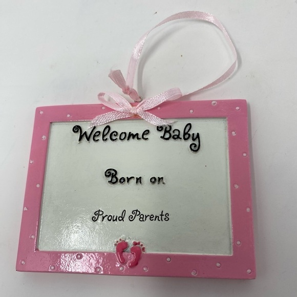 Welcome Baby Girl Customizable Ornament - Picture 1 of 5